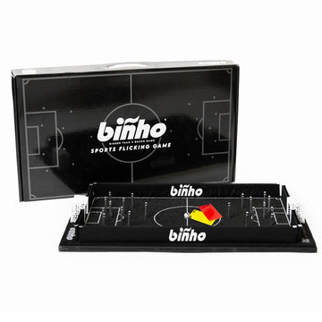 Biñho Classic Board Game - 2-Player Finger Flick Pinball - Portable Black Sports Game Set