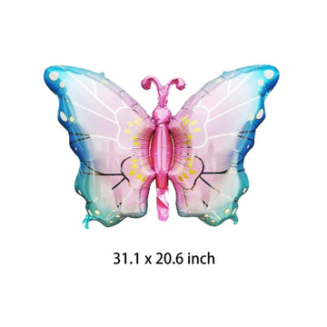 3 Pcs Butterfly Balloons Party Decorations Pink Blue Butterfly Foil Mylar Balloons Butterfly Themed Party For Wedding Baby Showe