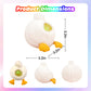 Stress Buster Stress Reliever for Kids/mature-themed Plushie Pinch Decompression Vent Ball Soft Beads -Squeeze Squishy Ball with Plushie Cover(Yellow Duck)