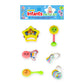 RatnaS Infants Rattle Set 6Pcs Attractive Rattles & Teethers For New Born Babies Colourful Plastic Non Toxic Toys For 3 + Month