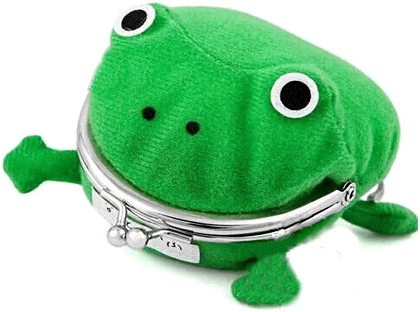 Bestmaple Frog Wallet Anime Cartoon Wallet Coin Purse Manga Flannel Wallet Cute Funny Plush Toy (Anime Frog)