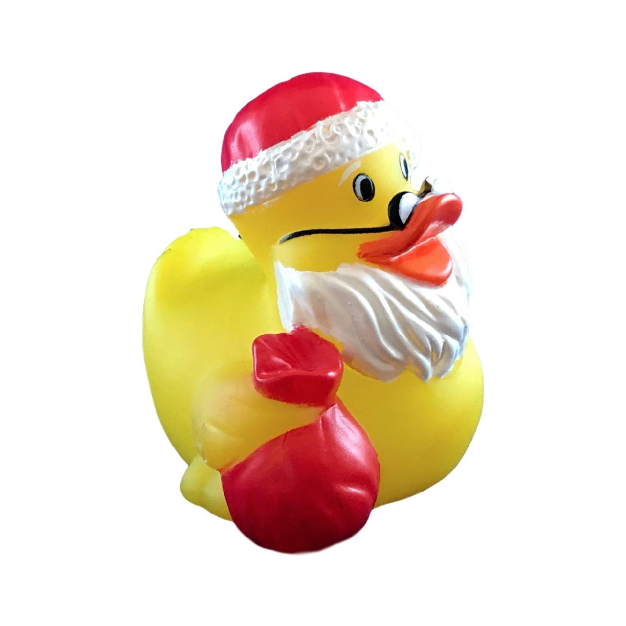 Ducky City 3' Christmas Santa Claus Rubber Duck [Floats Upright] - Baby Safe Bathtub Bathing Toy