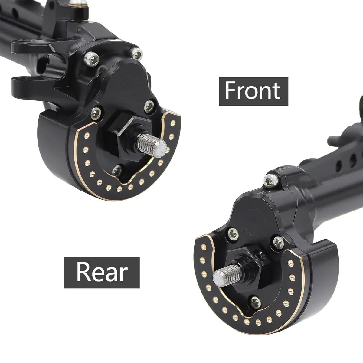 G.T.R RC F10 Axle Brass Weights Rear Portal Cover for 1/10 RC Crawler, Metal, 191.2g Upgrade for Vanquish VRD VS4-10