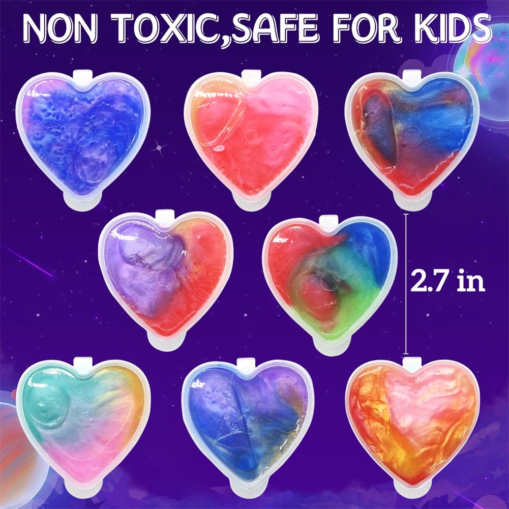28 Pack Galaxy Slime, Outer Space Stress Relief Diy Slime Toys For Kids Easter Egg Hunt Easter Basket Stuffers Filler Classroom
