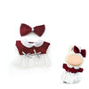 17cm Doll Clothes Labubu Clothes for 6.7inch(17cm) Dolls enhanced Doll Outfit with Hat and Accessories(Clothes Only) (Red White)