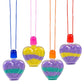 The Dreidel Company Make Your Own Sand Art Bottle Necklace, Sensory Sand Art For Kids, 12-Pack (Sand Art Heart Necklace)