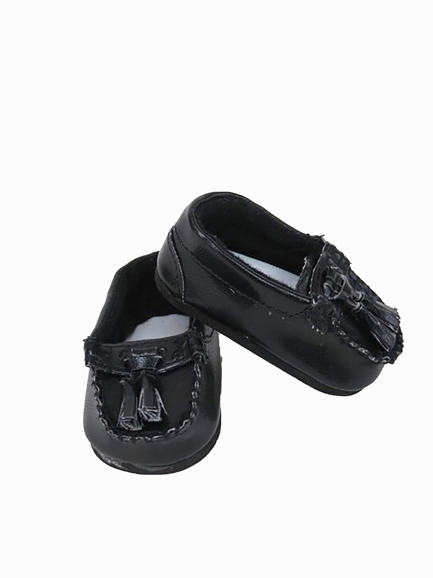 American Fashion World Black Loafers for 18-Inch Dolls | enhanced Quality & Trendy Design | Dolls Shoes | Shoe Fashion for Dolls for Popular Brands