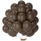 PartyWoo Dark Brown Balloons, 50 pcs 12" Rubber Balloons for Party Decorations, Birthday & Baby Shower, Brown-F20