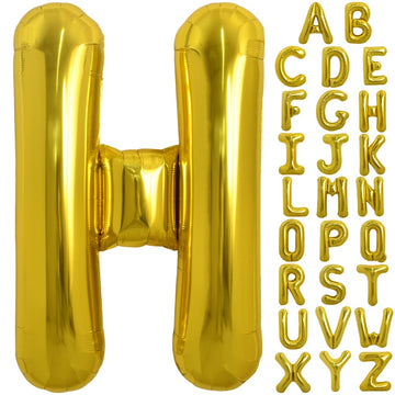 Toniful 40 Inch Large Gold Letter H Balloons Helium Balloons,Foil Mylar Big Balloons For Birthday Party Anniversary Supplies Dec