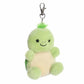 Aurora Adorable Palm Pals Tiny Turtle Clip-On - Fun Collectible Plush for Kids and mature-themed Collectors - Perfect for Decorating Rooms and Birthday Gifts - Green 4 Inches