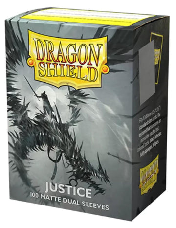 Dragon Shield | Matte Dual Standard Size Card Sleeves | 100 Ct - Smooth & Tough Premium Tcg Sleeves - Compatible With Pokemon, Flesh & Blood, One Piece & Magic The Gathering | Justice