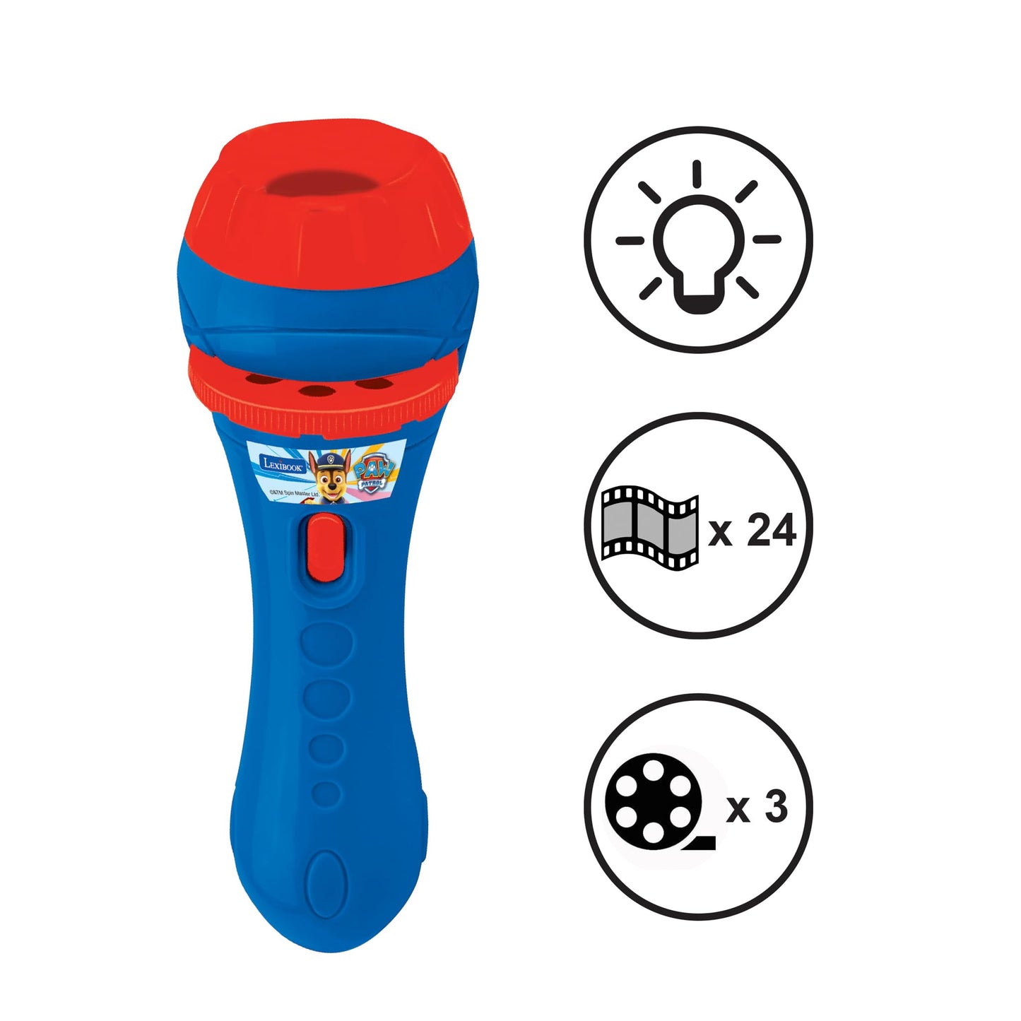 LEXiBOOK Paw Patrol Stories Projector Torch Light with 3 Discs - Create Your Own Stories, Plastic, Portable Fun for Kids