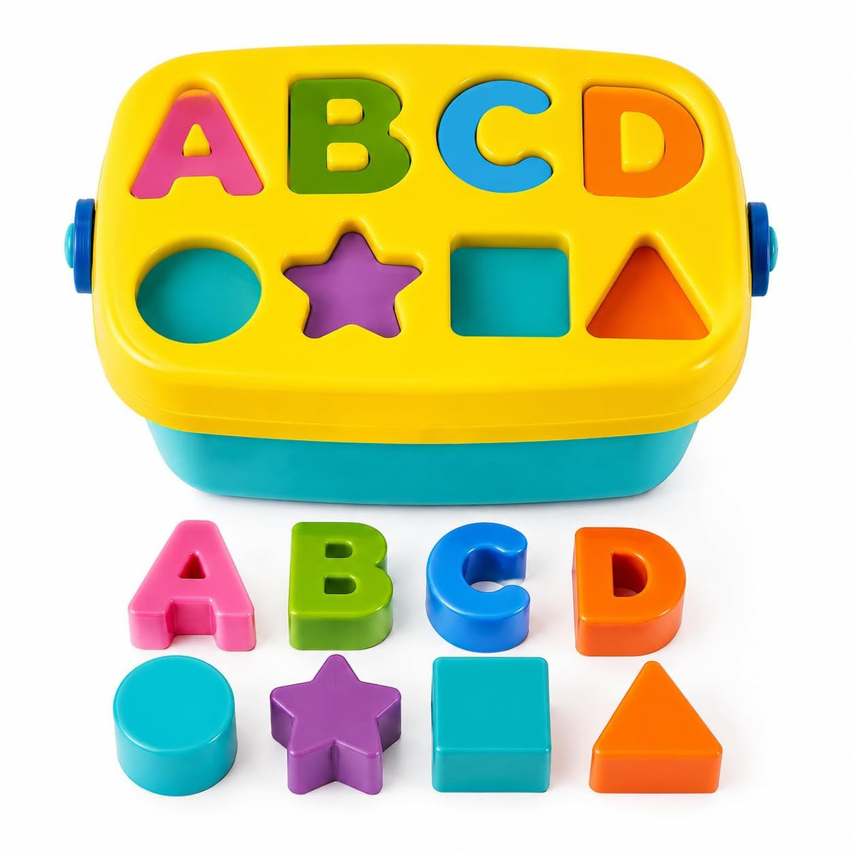 Pari online mart Babys First Educational Shape Sorting Blocks Toys | 16 Pcs ABCD Learning Blocks & Shape Sorter | Educational L