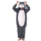 Lobujou Animal Hooded Costume For Kids Boys Girls Flannel Onesie Halloween Cosplay One Piece Husky 130