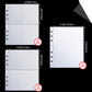 60 Pcs Binder Pockets Clear 4/2/1 Pockets A5 Binder Card Sleeves Pouch Photo Album Page Document Folder Trading Card For 6 Ring
