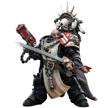 Beerise Joytoy 1/18 Action Figures - Warhammer 40,000 Black Templars Marshal Baldeckrath - 5,Classic Character,Collectible,Age 1