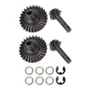 Amk 2 Sets Metal Scx10 Iii Bevel Gear, Ring Pinion Gear Set, -11% 8T-27T 1/10 Capra Underdrive Differential Axle Gears For Rc Cr