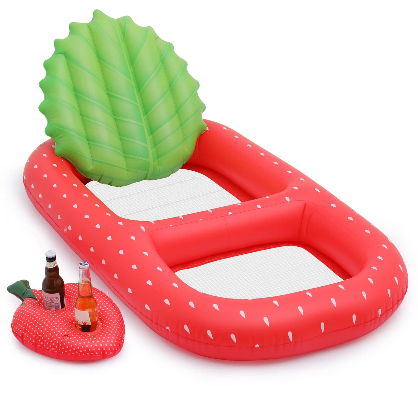 MoNiBloom Pool Float for mature-themed Inflatable Giant Floaties Strawberry Lake Rafts Fruit Swimming Floaty Summer Beach Ride-ons