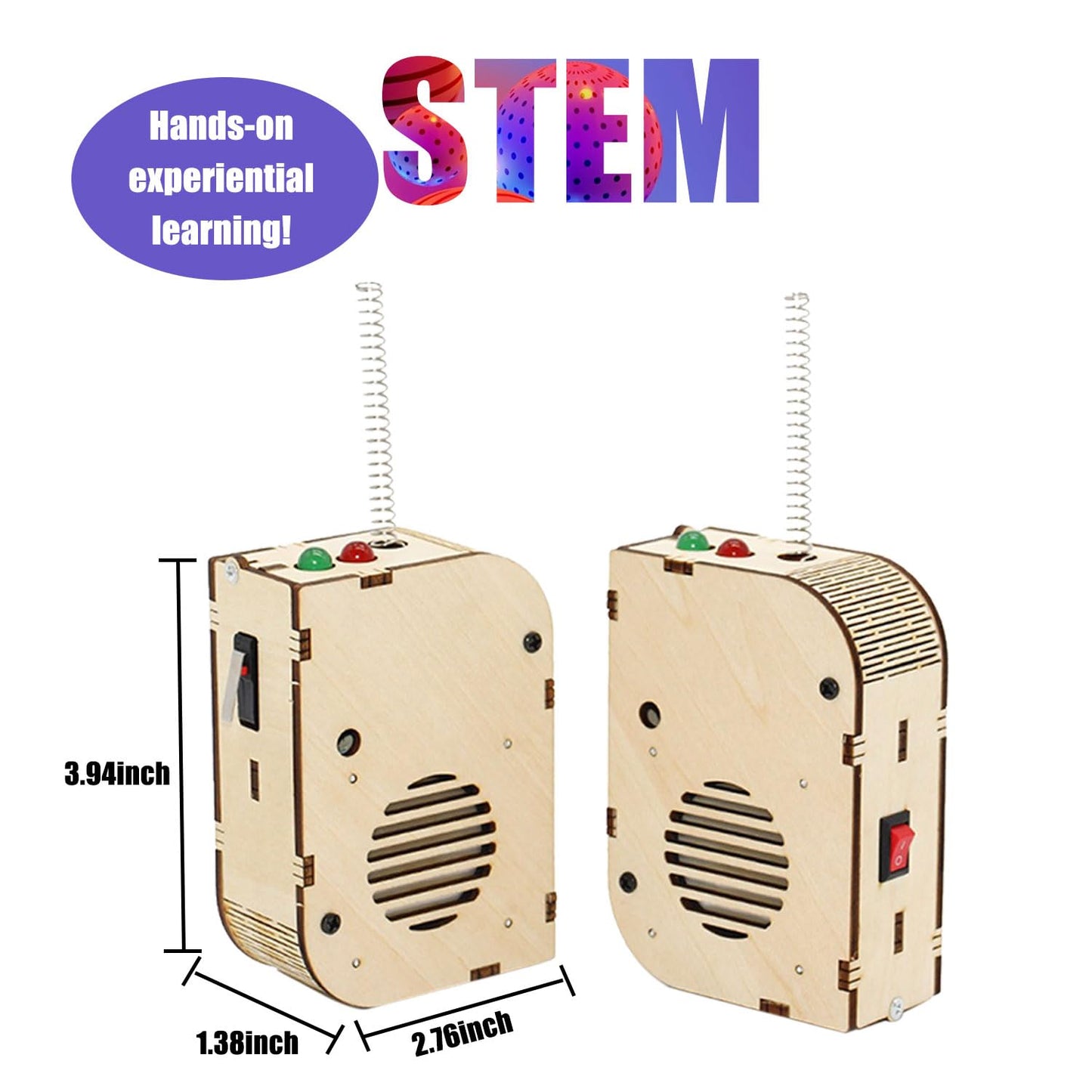 Stem Kits For Kids Walkie Talkies 8-10-12-14, Build Your Own Kids Walkie Talkies, Electronic Circuits Projects Stem Toy For Kids