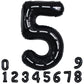 Toniful Race Car Black Balloons Car Birthday Party Supplies,40 Inch Giant Jumbo Helium Foil Mylar Big Number 5 Digital 5 Balloon