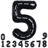 Toniful Race Car Black Balloons Car Birthday Party Supplies,40 Inch Giant Jumbo Helium Foil Mylar Big Number 5 Digital 5 Balloon