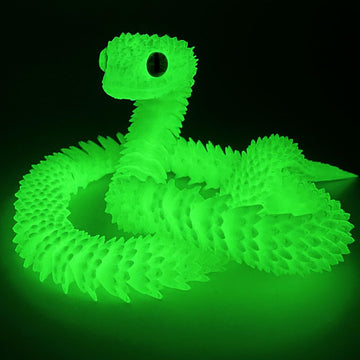 30In 3D Printed Snake Toys Large, Flexible 3D Printed Animal, Fidget Adhd Snake Toys, Perfect Desk Pet For Animal Collectors