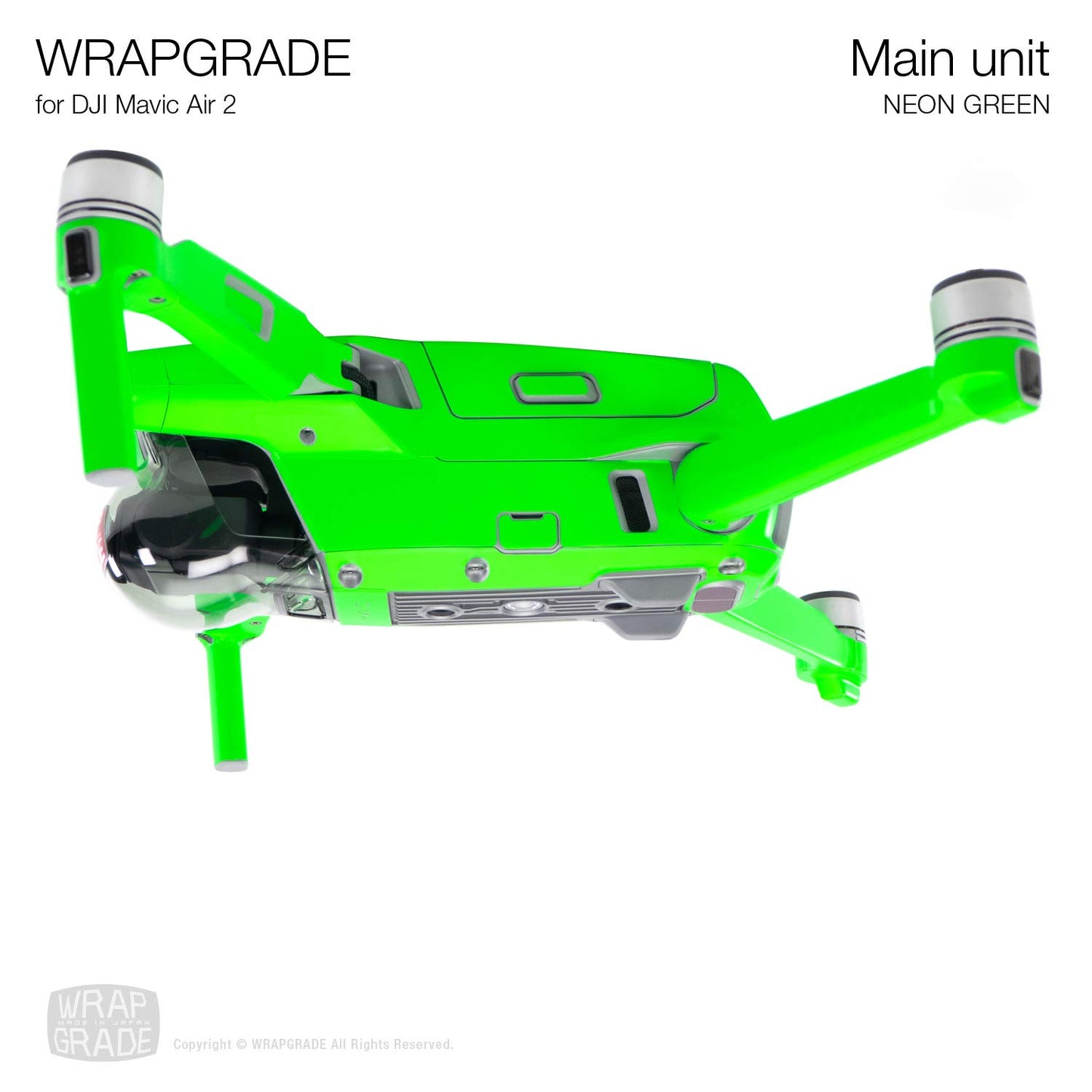 Wrapgrade Main Unit Skin Compatible With Dji Mavic Air 2 (Neon Green)