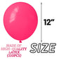 110Pcs Hot Pink Balloon 12 Inch, Hot Pink Latex Balloons For Birthday Party Baby Shower Wedding(With 2 Ribbons).