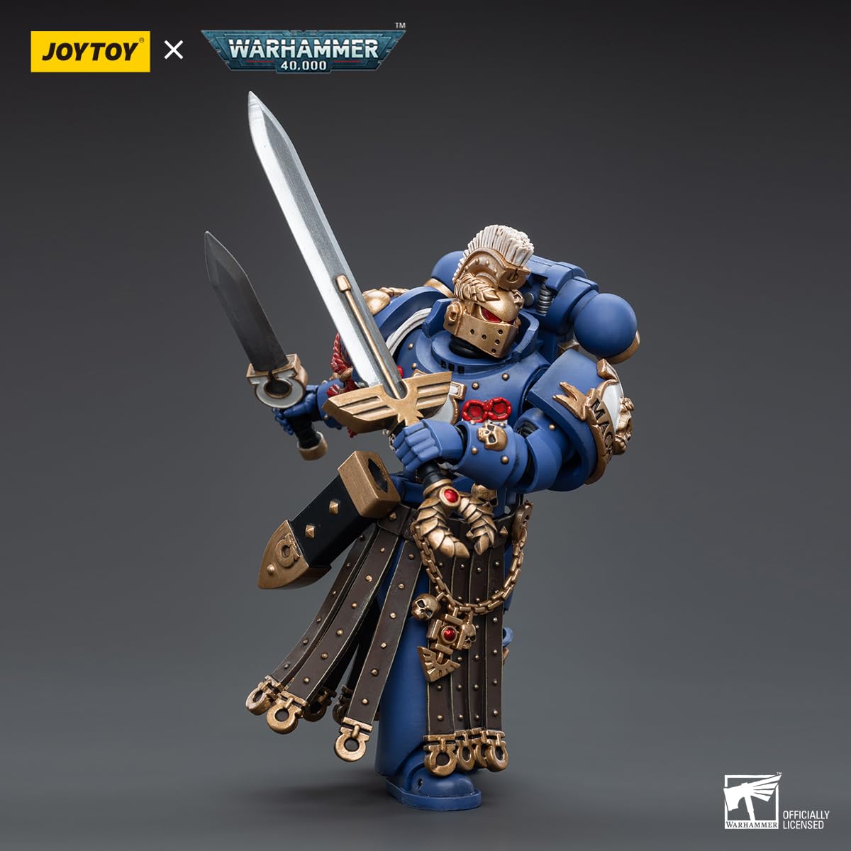 malt-inspiredISE JOYTOY 1/18 Action Figures - Warhammer 40 000 Ultramarines Honour Guard Chapter Champion - 5 Classic Character Collectible Age 15 and Above
