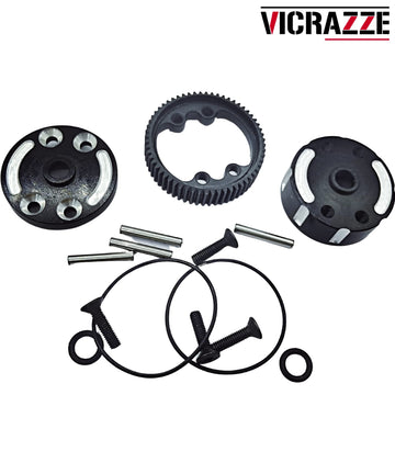 VICRAZZE Sealed Differential Case CNC Machined with Hardened Steel cog Differential Gear for 1/10 Traxxas Stampede, Rustler, Ban