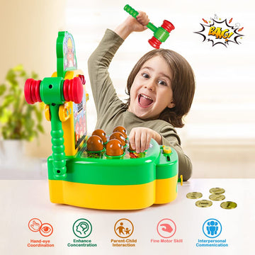 Vatos Whack Game Mole, Mini Electronic Arcade Game With 2 Hammers, Pounding Toys Toddler Toys For 3 4 5 6 7 8 Years Old Boys Girls, Whack Game Mole Toy, Developmental Toy Interactive Toy