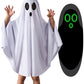 THDZS Unisex Boys and Girls Ghost Costume,Halloween Fancy Dress,White Boo Ghost Cloak Cape Cosplay Costume Halloween Costume