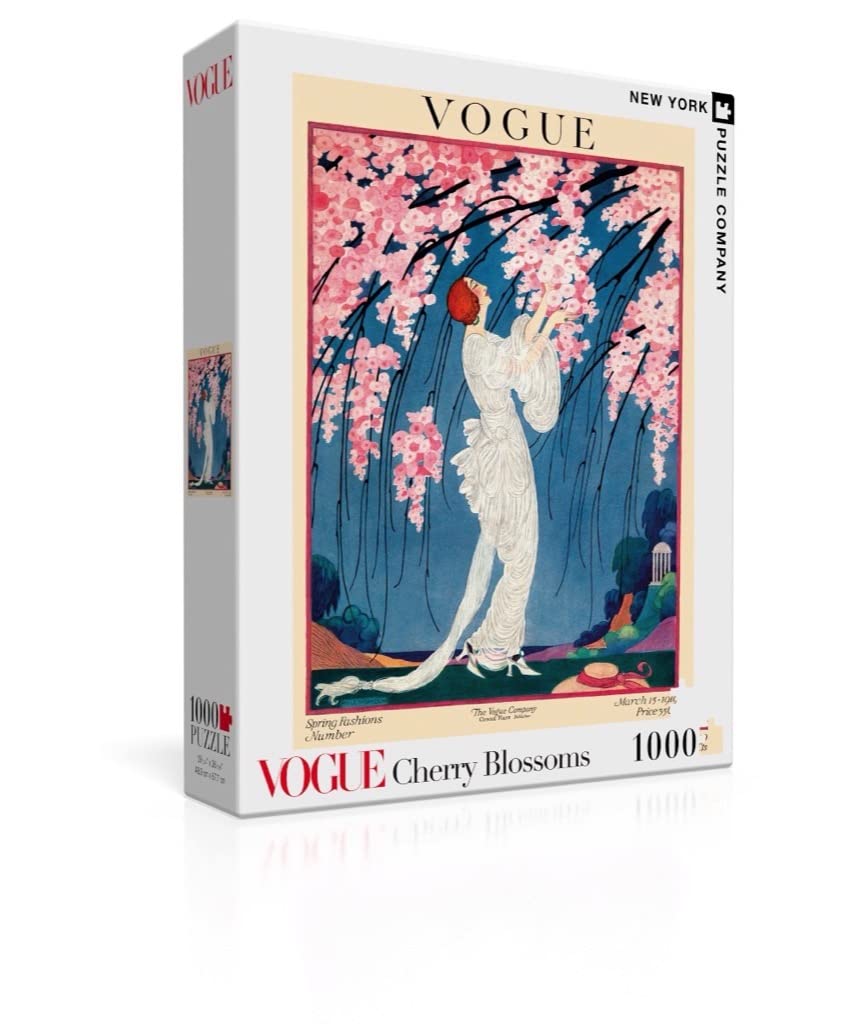New York Puzzle Company - Vogue Magazine Cherry Blossoms - 1000 Piece Jigsaw Puzzle For Family Game Nights By Helen Dryden
