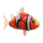 Remote Control Flying Clownfish RC Inflatable Animal Balloon Toy AntiGravity Indoor Toy for Party Decorations & Birthday (Orang