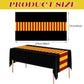 Oudain 6 Pcs Wizard Tablecloth 54 x 108 Inches Plastic Black Table Cover Red Golden Tablecloth Disposable Magical Party Supplies