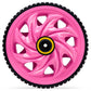 Crown Sporting Goods Ab Wheel With Dual Non-Skid Wheels And No-Slip Comfort Grips, Pink