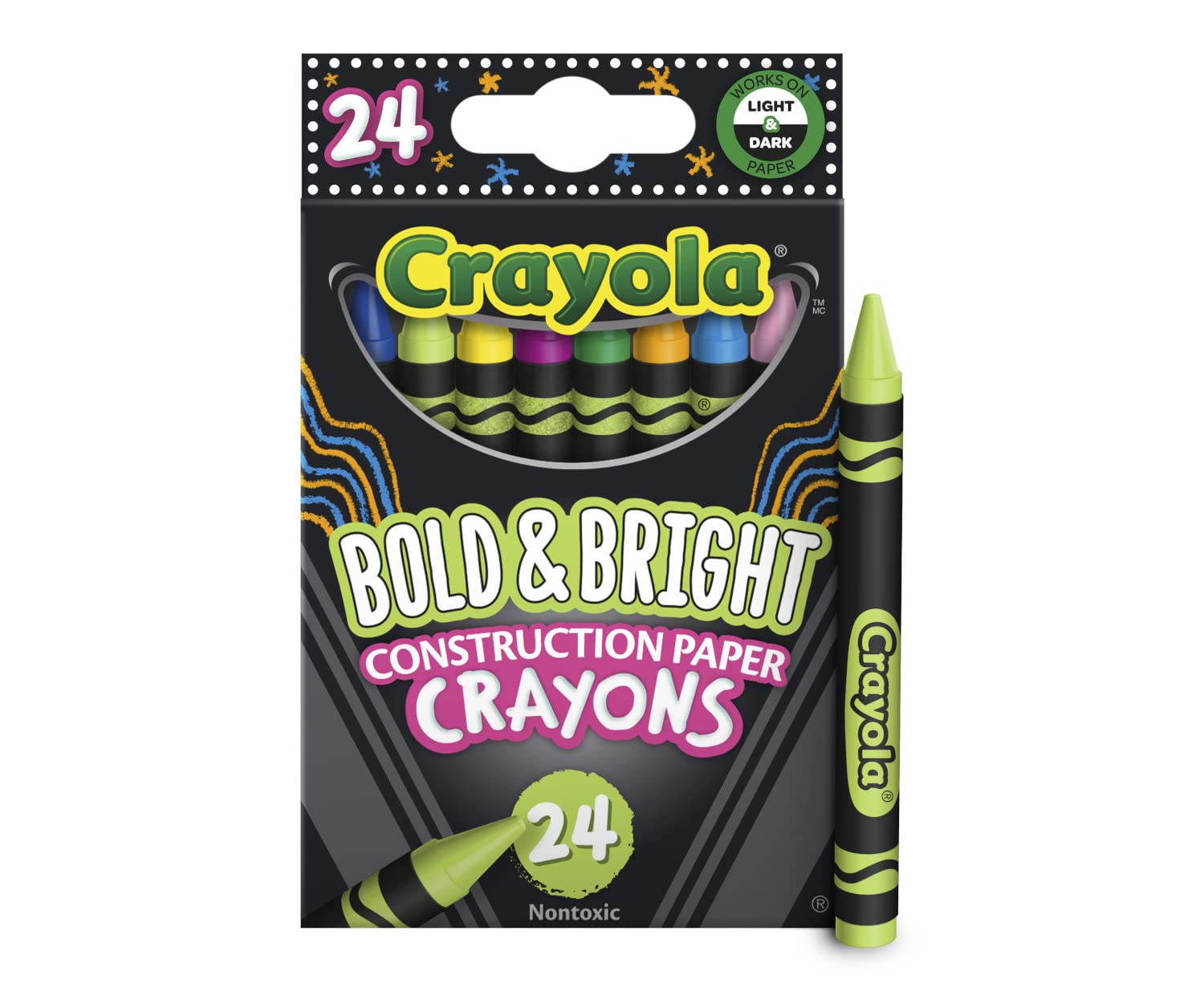 CONSTRUCTION PAPER CRAYONS 24/PK