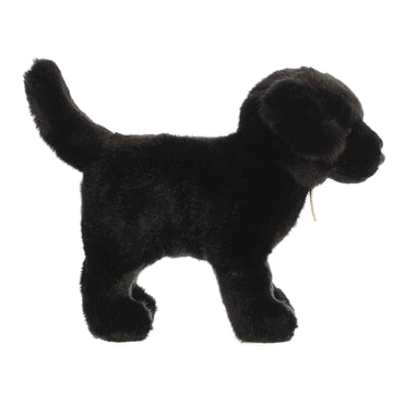 Aurora® Realistic Miyoni® Black Labrador Stuffed Animal - Lifelike Detail - Cherished Companionship - Black 10 Inches