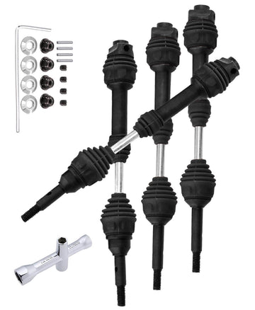 RCMYou Drive Shaft CVD Axles Upgrades Part for 1/10 Slash VXL 4X4,Rustler VXL 4X4 4WD,Stampede VXL 4X4 4WD,Hoss VXL 4X4 4WD,4Pcs