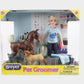Breyer Freedom Series (Classics) Pet Groomer Doll & Animals Set | 10 Piece Playset With 6' Fully Articulated Rider Doll | 1:12 Scale