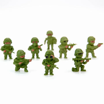 Entervending Army Men Action Figure - Small Soldiers Toys For Kids - 48 Pcs Army Soldier Toy Playset - Military Toys - Toy Army Men - Army Party Decorations