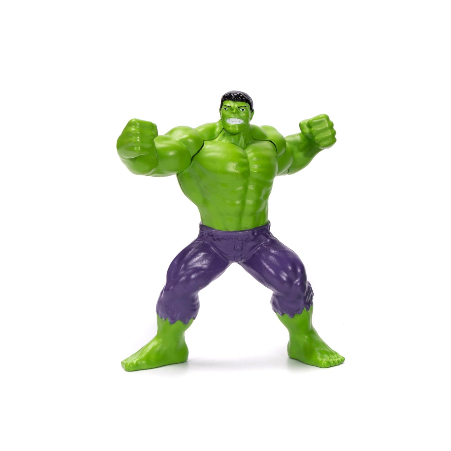 2014 RAM 1500 Pickup Truck Green and Purple and Hulk Diecast Figure Marvel Avengers Hollywood Rides Series 1/24 Diecast Model Ca