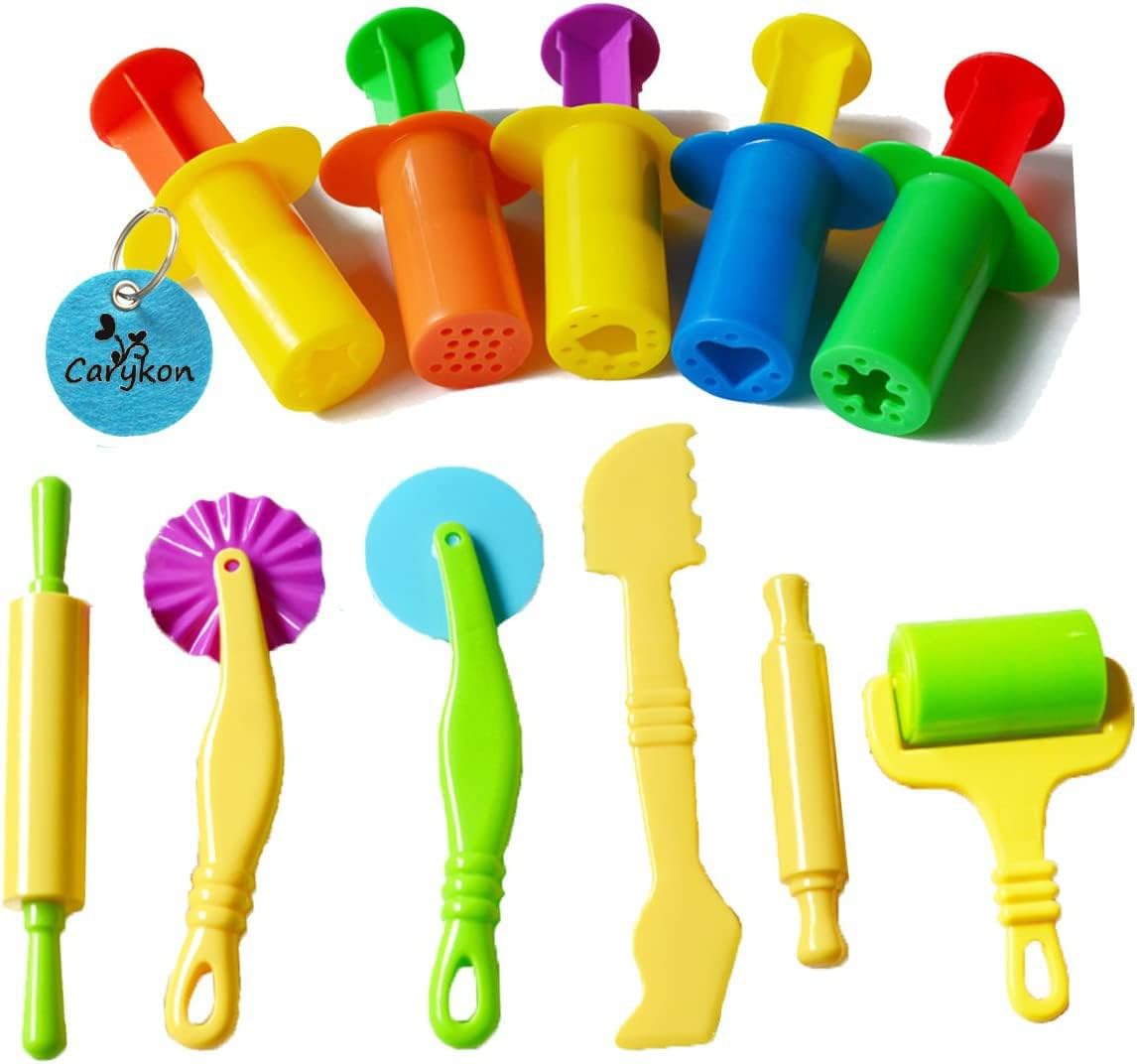 Carykon Set of 11 PCS Smart Dough Tools Kit with Models and Molds, Dough Extruders