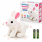 KESRINPLUS Hopping Walking Bunny Animal Toy with Sounds, Jumping Interactive Electronic Plush Toy with Wiggling Ears, Twitching 