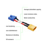 Laisomeke XT60 to EC3 Male Female Adapter Connector with 5CM 16AWG Cable for RC FPV Drone Car Lipo NiMH Battery Charger ESC (4 P