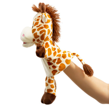 Hollyhome Animal Puppets Giraffe Hand Puppets Toys Sika Zoo Animal Puppets 14 Inches Tan