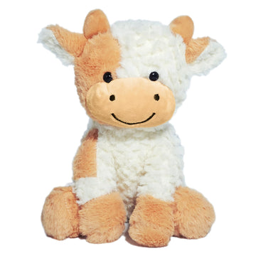 Fayuaku 9'' Cow Stuffed Animals Plush Cow Doll Kids Boys Girls Animal (9'' Brown Cow)