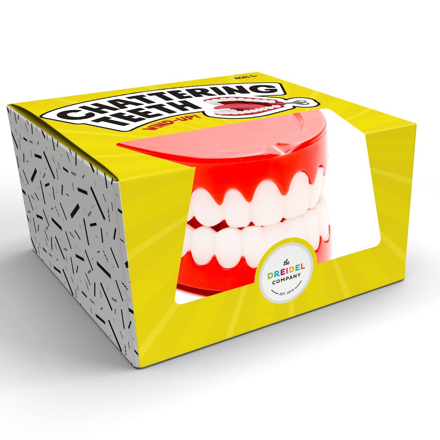 The Dreidel Company Wind Up Teeth Chomping & Chattering Teeth Toys For Kids Birthday Party Favors, Novelty And Gag Gifts, 2.5' Inches (2-Pack)