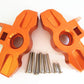 EPTNNASO 2PCS CNC Aluminum Axle Carriers Front C-Hubs for UDR Traxxass Unlimited Desert Racer 8552 Orange