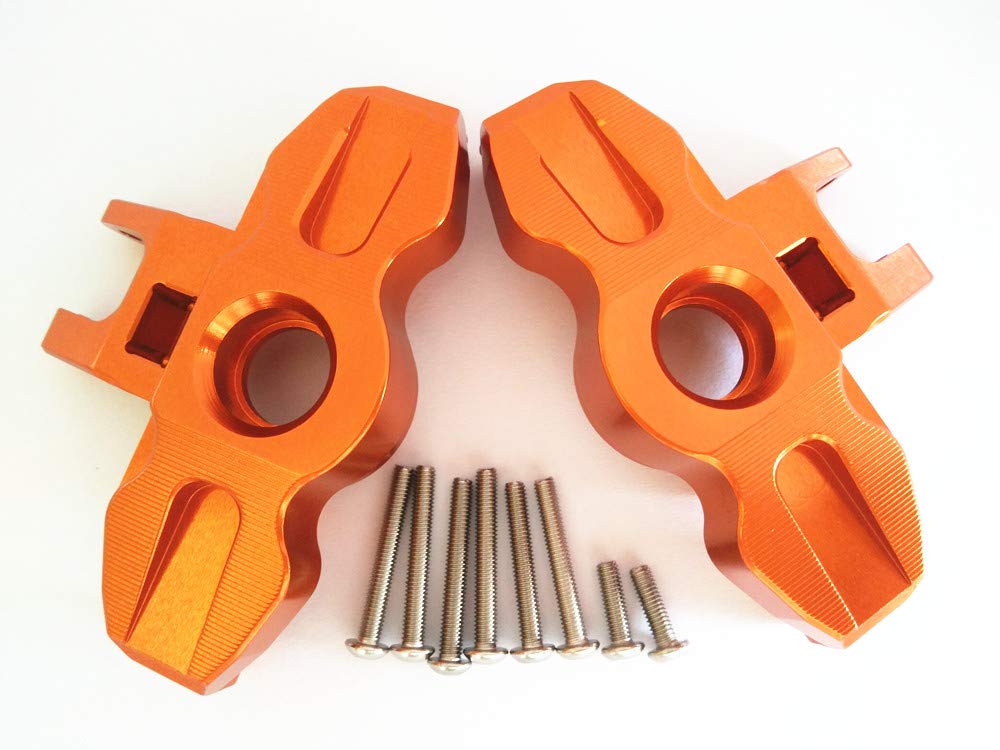 EPTNNASO 2PCS CNC Aluminum Axle Carriers Front C-Hubs for UDR Traxxass Unlimited Desert Racer 8552 Orange